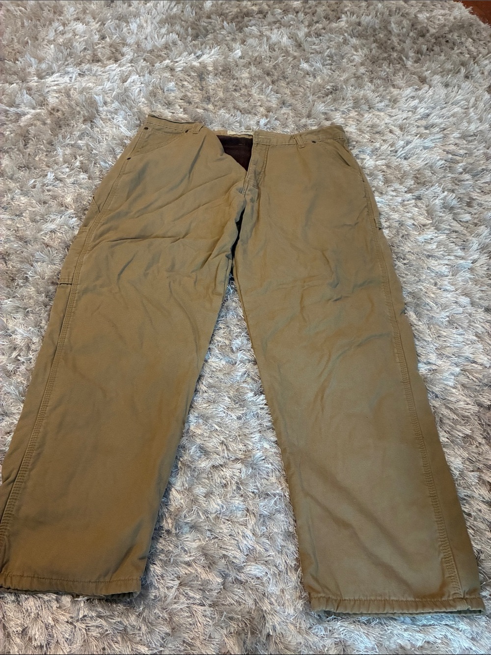 Men's Straight-Leg Work Pants in Brown